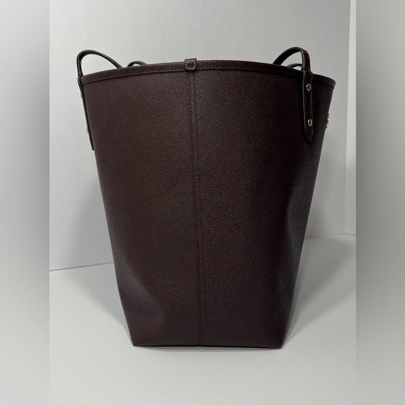 Coach Reversible City Tote Bag w/ Matching Pouch - pink/maroon - Picture 8 of 16